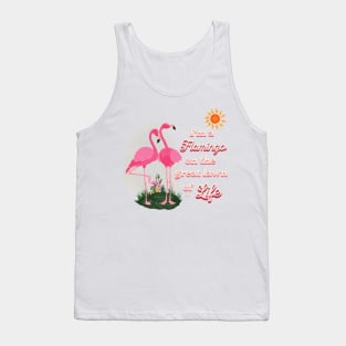 Flamingo On The Lawn Of Life Tank Top